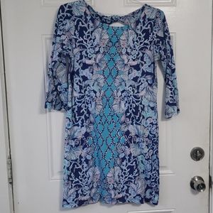 Lilly Pulitzer Bay Dress in Your Biggest Fan Print